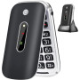 Melefon Téléphone Portable à Clapet pour Senior avec Bouton SOS,Touches d'Appel Rapide - Le pour Vos Parents
