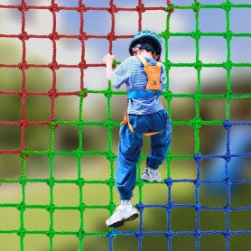 BERADNET Filet à Grimper en Corde de Polyester, Filet Escalade Enfant Exterieur pour Aire de Jeux, Échelles de Corde pour Jeux e