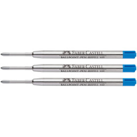 Faber-Castell Lot de 3 recharges pour stylo à bille - Extra large - Bleu