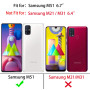 KANSI Coque Compatible pour Samsung Galaxy M51, Verre Trempé [2 Pièces] Housse TPU Silicone Rotation 360° Aimant Anneau Support 