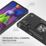 KANSI Coque Compatible pour Samsung Galaxy M51, Verre Trempé [2 Pièces] Housse TPU Silicone Rotation 360° Aimant Anneau Support 
