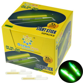 QualyQualy Bâtons Lumineux pour Canne à Pêche, Lumière de pêche de Nuit, Glow Stick Pêche de Nuit Vert Fluorescent Baton Lumineu