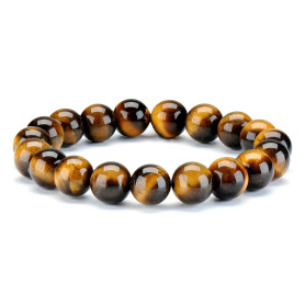 Bracelet oeil de tigre naturel 10 MM Pierres précieuses en pierre perle énergie cristal hommes femme bracelets élastiques