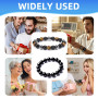 3 Pièces Bracelet Triple Protection, 8/10mmBracelet Oeil de Tigre 8mm Obsidienne Yoga Bracelet Pierre Naturelle Femme Bracelets 