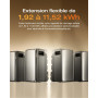 ECOFLOW STREAM AC Pro, batterie capacité de 1,92 kWh, 100% compatible avec toutes les kit solaire avec batterie, Sortie 1200 W, 