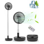 Ventilateur de table, Ventilateur oscillant portable, ventilateurs pliable avec télécommande, 4 vitesses, ventilateur de table U
