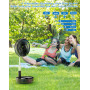 Ventilateur de table, Ventilateur oscillant portable, ventilateurs pliable avec télécommande, 4 vitesses, ventilateur de table U