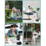 Ventilateur de table, Ventilateur oscillant portable, ventilateurs pliable avec télécommande, 4 vitesses, ventilateur de table U