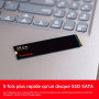 SanDisk SSD Plus 1 To, M.2 2280, PCIe Gen3 NVMe SSD, avec une vitesse de lecture allant jusqu'à 3200 MB/s