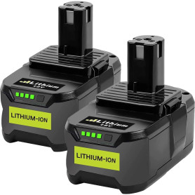 2X 18V 5.5Ah Batteries au Lithium pour Ryobi P108 RB18L40 P108 RB18L25 P108 RB18L15 P108 RB18L13 P107 P108, P122 P104 P105 P102 