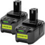 2X 18V 5.5Ah Batteries au Lithium pour Ryobi P108 RB18L40 P108 RB18L25 P108 RB18L15 P108 RB18L13 P107 P108, P122 P104 P105 P102 