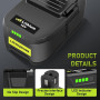 2X 18V 5.5Ah Batteries au Lithium pour Ryobi P108 RB18L40 P108 RB18L25 P108 RB18L15 P108 RB18L13 P107 P108, P122 P104 P105 P102 