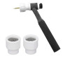 Lot De 2 Coupelles De Soudage Tig, DC 175A Tasses De Buse En Céramique Torche Soudage, Kit D'accessoires De Buse En Céramique Bu