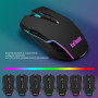 RedThunder K10 Ensemble Clavier et Souris Gaming sans Fil, AZERTY FRANÇAIS, Rétroéclairage LED 3800mAh Batteries Rechargeables, 