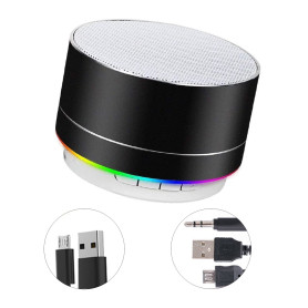 Enceinte Bluetooth Haut Parleur Portable Mini Speaker Basses Stéréo Trompette Lumière Wireless Soutien LED FM USB Micro SD pour 