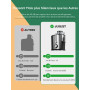 Juilist Centrifugeuse Extracteur de Jus 800W, 65MM Large Bouche en Acier Inox Centrifugeuse Fruits et Legumes a 2 Vitesses, Desi