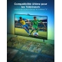 Govee RGBIC TV Backlight 3 Lite avec Correction Fish-Eye Fonction, Synchronisation pour TV 55-65 pouces, Ruban LED WiFi RGBICW 3