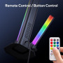 MIWATT 32CM Barre de LED RGB avec synchronisation musicale, Éclairage d'ambiance alimenté par USB, Rétroéclairage pour jeu et té