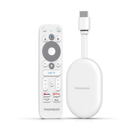 THOMSON Google TV Go Cast 150, 4K UHD, Dongle de Streaming, Dolby Atmos, Dolby Digital+, Commande vocale, Googlecast, SDRAM 2 GB
