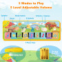 Lobyoh Tapis Musical Tapis Piano Enfant avec 8 Animaux, Tapis de Danse, Tapis de Jeu Musique, Cadeaux d'anniversaire, Jouets Mus