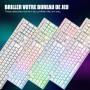 RedThunder K10 Ensemble Clavier et Souris sans Fil Gamer Rétroéclairé, AZERTY FRANÇAIS, 2,4 GHz Connexion + 3800mAh Batteries Re