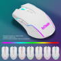 RedThunder K10 Ensemble Clavier et Souris sans Fil Gamer Rétroéclairé, AZERTY FRANÇAIS, 2,4 GHz Connexion + 3800mAh Batteries Re