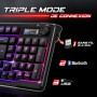 Spirit of Gamer - Elite K60, Clavier Gamer Semi-Mécanique Sans Fil et Bluetooth Rechargeable, Autonomie 360h, Connexion 2.4 GHZ,