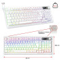 Spirit Of Gamer - Elite K60, Clavier Gamer Semi-Mécanique sans Fil Bluetooth Rechargeable, Autonomie 360h, Connexion 2.4 GHZ, Ec