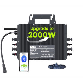 RC Micro-onduleur 2000W pour système photovoltaïque de Balcon, entrée DC 26-60V par Canal, onduleur MPPT à 99,8%, Prend en Charg