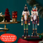 THE TWIDDLERS Lot de 2 Grandes Figurines de Casse-Noisette de Noël en Bois - 30 cm - Décoration Classique - Casse-Noisette pour 