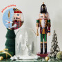 THE TWIDDLERS Lot de 2 Grandes Figurines de Casse-Noisette de Noël en Bois - 30 cm - Décoration Classique - Casse-Noisette pour 