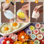 Moule tournesol bougies,3 PCS moule silicone bougie fleur Moule à savon fleur À moules pour bougies Fleurs moule DIY Fondant bou