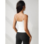 Sukiglam Débardeur Femme Crop Top Slim Fit Haut d'Été Basic Caraco Sexy Y2k Camis Tops sans Manches à col U Court Lingerie à Bre