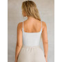 Sukiglam Débardeur Femme Crop Top Slim Fit Haut d'Été Basic Caraco Sexy Y2k Camis Tops sans Manches à col U Court Lingerie à Bre