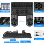 Labtec Support PS4 avec Ventilateur de Refroidissement et Station de Charge Double Manette pour Playstation 4/Slim/Pro, 12 Empla