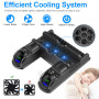 Labtec Support PS4 avec Ventilateur de Refroidissement et Station de Charge Double Manette pour Playstation 4/Slim/Pro, 12 Empla