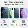 Yisica 2 Pièces Protection d'Écran Anti-Espion pour iPhone 12/iPhone 12 Pro avec Protection d'Objectif de Caméra, Film en Verre 