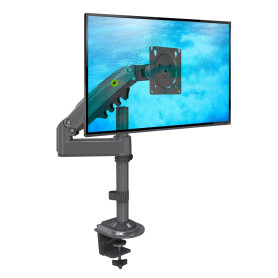 Ergosolid Support Ecran PC Moniteur de 17-30 Pouces, Bras pour Écran PC Rotatif à 360°, Réglable en Hauteur, VESA 75mm et 100mm,