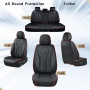 Coverado Housses de siège universelles pour Voiture, Ensembles de Housses de Protection Siège Voiture Avant et arrière 5 sièges,