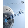 ieGeek 2K Camera Surveillance WiFi Exterieure, 360° Camera IP Compatible avec 2.4Ghz/5Ghz, Vision Nocturne Couleur, Détection Hu