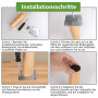 Lot de 4 Pieds de Meuble en Bois, Pieds de Meuble Coniques inclinés de 15 cm, Pieds de Table de Remplacement en Bois Massif en c