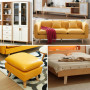 Pieds de Meuble,4 Pieds de Meuble Bois de Rechange 15cm Pieds de Canapé Bois avec Plaque de Montage Vis et Tapis antidérapant Pi