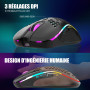 RedThunder K62 60% Clavier et Souris de Jeu sans Fil RVB，AZERTY FRANÇAIS 62 Touches Mini-Clavier Rétroéclairé Ultra-Compact，Sour