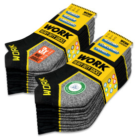 SOXCO chaussettes travail basses homme femme socquettes homme 10 Paires, WORK socks lot de 10 paires