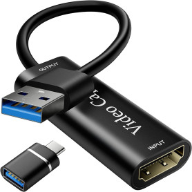 VIXLW Carte de Capture Vidéo 4K HDMI vers USB, 1080P Full HD Carte d'acquisition Camlink, Windows Linux Mac OS, Caméra,DV,Flux M