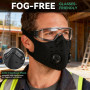 Powzdi Masque de Cyclisme Anti-poussière Masque Anti-poussière Réutilisable avec Filtre en Carbone pour Moto, Travail du Bois, C