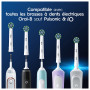 Oral-B Pro Cross Action Brossettes pour Brosse à dents électriques, Pack De 8 Unités