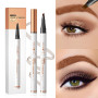 Crayon Sourcil Waterproof, Stylo Sourcil Effet Poil avec Quatre Pointes Facile à Utiliser, Crayon Sourcil Maquillage Semi Perman