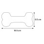 Flamingo Jouet pour Chien Freckles Os L – 18,5x8,5x5cm – Caoutchouc TPR Résistant – Jouet à Mâcher, Lancer et Nettoyage Dentaire