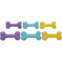 Flamingo Jouet pour Chien Freckles Os L – 18,5x8,5x5cm – Caoutchouc TPR Résistant – Jouet à Mâcher, Lancer et Nettoyage Dentaire